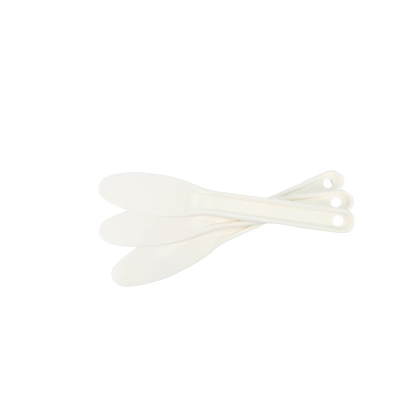 Spatules en plastique blanches