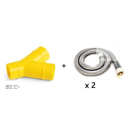 Kit de dérivation Y + 2 tuyaux flexibles pour 2 ECMM 