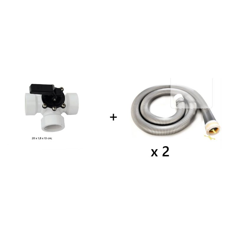 Kit de dérivation T + 2 tuyaux flexibles pour 2 ECMM 