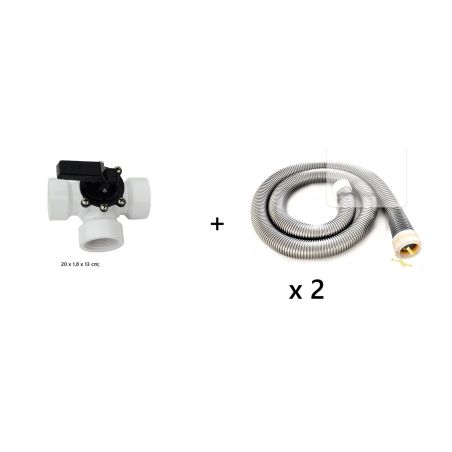 Kit de dérivation T + 2 tuyaux flexibles pour 2 ECMM 