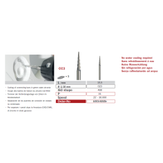 Fraise zircone pour couper les connecteurs de zircone - CC3023Zir